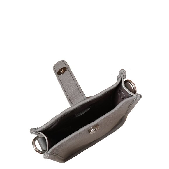 Leather Crossbody Grey Phone Sling Wallet Bag–Small Shoulder  Bag for Daily Use - Picture 5 of 10